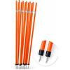 SCHIAVI SPORT Set 10 Paletti Slalom 160 cm Arancio Fluo con Punta in Acciaio Ø25 mm - Allenamento Calcio Agility
