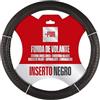 +PWR Car Parts Coprivolante Modello Inserto Nero Universale per volanti di autovetture da 37 a 39 cm. Antiscivolo. Realizzato al 100% in PVC di alta qualità.