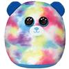TY - Morbido Peluche Cuscino - Squish a Boos - Orsetto - Hope - Multicolore Pastello - Orsacchiotto con occhioni Blu Glitter - Ottima Idea Regalo per Grandi e Bambini - 22 cm- 39298