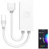 aixi-SHS Controllore LED Wi-Fi Smart 5 Pin RGBW DC12-24V, Controllo Remoto via APP Tuya Dimmer LED, Compatibile con Alexa