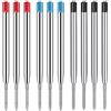 LABUYI 10Pezzi Refill Penna A Sfera,Ricariche Sostituibili In Metallo,Ricariche Biro In Metallo Per Formato G2,Ricarica Universale G2,Per Lavoro Quotidiano,1mm(3*Blu+3*Rosso+4*Nero)