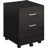 Vinsetto Cassettiera da Ufficio con 2 Cassetti, Ruote, una Serratura con 2 Chiavi, in Legno, 40x44x54.6cm, Nero, Portadocumenti | Aosom