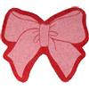 Fisura - Zerbino originale "fiocco rosa" in fibra di cocco con base antiscivolo in PVC. Tappeto d'ingresso rosa e rosso a forma di fiocco. Dimensioni: 58,5 cm x 50 cm.