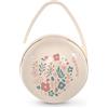 Suavinex, Portaciuccio Wonder per 2 Ciucci, 0+ mesi, Fiori Beige | Scatola custodia, con manico per appendere a borsa, passeggino o culla