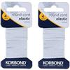 Korbond Industries Korbond - Corda Elastica da 8 m, 2 Rotoli da 4 m, Ideale per lavori di Riparazione, asole, Vestiti per Bambole, Indumenti, mobili per la casa e creazione di Gioielli, in Poliestere
