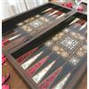 Senza marchio Set scacchi dama backgammon fatti a mano x grande tavola in legno da 19,6"...