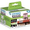 DYMO LabelWriter Etichette resistenti originali | 59mm x 102mm | Poliestere bianco | 300 etichette autoadesive | Alte prestazioni | Per stampanti di etichette LabelWriter