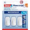 tesa Powerstrips Waterproof Hooks S plastic white