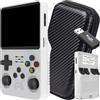 SVP Formats R36S Console Retrò Portatile con 25000 Giochi +25 Emulatori 128 GB - Mini Console Portatile, Console: PS1, PSP, N64, NDS... HD IPS da 3,5 640 x 480-4 Core 1,6 GHz e RAM 1 GB (bianco, 128 GB)