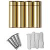 Wexel Art 1 5 inch Standard Wall Mounts for Framing Grade Acrylic Floating Frames ' Pack of 4 Hardware per Telaio Galleggiante, Metallo Acrilico, Oro, 3.81 cm, 4 unità