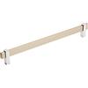 Amerock Corp Mulino 10-1/16 in (256 mm) Center-to-Center Silver Champagne/Polished Chrome Cabinet Pull