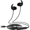 Hmusic Auricolari per Dormire, Silicone morbido e comodo, Isolamento Acustico 30 dB, Cuffie con filo USB-C e microfono, Design piatto per dormire di lato, Viaggio, Meditazione(Nero)