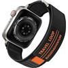 Kamita Cinturini Sportivi in Nylon per Apple Watch Cinturino 42mm 44mm 45mm 46mm 49mm, Cinturino Sportivo Regolabile per Uomo Donne, Elastico Trail Loop Watchband per iWatch 10 9 8 7 Ultra SE (Nero)