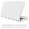 TECOOL Cover Smerigliato per MacBook Air M1 (A2337) e MacBook Air 13 Retina 2020 2019 2018 (A2179 A1932), Custodia Rigida Protettiva Ultrasottile in Plastica e Copritastiera UE, Trasparente Opaco