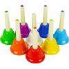 Set Di 8 Campanelle Diatoniche in Metallo Colorato Arcobaleno - Da C6 a C7