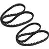 ECSiNG 2 cinghie per tosaerba HTD856-8M-12 compatibili con Stiga 105 Combi Deck 9585-0165-01 in gomma nera fibbia chiusa