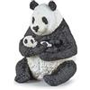 Papo - Statuina Panda Seduto con il Suo Cucciolo Realistica - 3 Anni + - Collezione Vita Selvaggia - Gioco Educativo Famiglia Animale - Idea Regalo Giocattolo Bambina Bambino