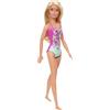 Barbie Bambola Bionda con Costume da Bagno, Giocattolo per Bambini 3+ Anni, GHW37