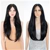FASHION IDOL Indossare il pizzo frontale sintetico con i capelli per bambini Pre Plucked Synthetic Wig Natural Look Body Wave Wigs for Women 65cm Glueless Lace Front Wigs