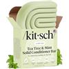 Kitsch Balsamo solido naturale per capelli ricci, ondulati e fini con menta e tea tree, balsamo organico chiarificante e detergente, adatto per tingere i capelli, zero residui, vegano,
