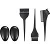 DAQIEPIN 5 Pezzi Set Pennelli per Tintura Nero Pennello per Tingere i Capelli con Pettine DIY Salone di Colorazione dei Capelli Strumento