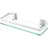 KES Mensola Bagno Vetro Mensola Vetro Doccia 8mm Vetro Temperato Mensole da Muro Alluminio Mensole Bagno Ripiani Sabbia Spruzzata, A4126A