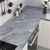 VaryPaper Carta Adesiva Effetto Marmo Grigio Oro Lucido Pellicola Top Cucina Lavabile 40cmx200cm Pellicola Adesiva per Mobili in Vinile Carta da Parati Camera Letto Bagno Armadio Tavolo da Pranzo