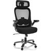 HJH Office 691003 XXL Sedia girevole INSTRUCTOR T I PRO in tessuto/maglia nero/titanio caricabile fino a 220 kg, Sedia per ufficio extra robusta