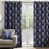Fusion - Woodland Trees - Coppia di tende con occhielli, 100% cotone, 168 x 229 cm, colore: blu navy