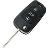 BROVACS Custodia Chiave di Ricambio Compatibile con KIA K2 K5 3 Pulsanti Accesso Senza Chiavi Flip Telecomando Custodia Portachiavi Fob SS161B