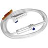 Med's Med's Set Deflussore per flebo per infusione sterile in materiale anallergico con para e roller senza ago (Confezione 25 set)
