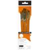Daler Rowney Daler-Rowney Simply Pennelli per Acrilici, Capelli sintetici Taklon dorati, manico corto, assortimento di 5 pennelli