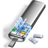 VAYDEER Portapillole AM PM 7 Giorni con Essiccante, Grigio