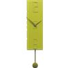 Calleadesign Orologio parete pendolo in fibra di legno Rock verde cedro 15 x 63