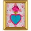 Henriette quadro cornice 22x18 cm con cuore e rose cod.D19084