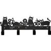 Versa Appendiabito parete in ferro Florit gatti nero cod.21700353