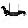 Versa Fermalibro doppio bassotto nero metallo cod.21470033