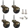 AAGUT Set di 4 ruote girevoli a sfera da 5,1 cm x 38 mm, con prese in metallo, di ricambio, stile vintage, per divano, sedia, armadio