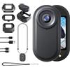 Cossify Action Cam WiFi, HD 1080P Mini Sportkamera, 360° Kleine Action Kamera, Fahrrad Video Kamera, Motorrad Helm Kamera mit Vielfältigem Zubehör für Reisen/Outdoor/Haustiere