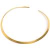 Vestopazzo Bigiotteria Collezione Donna, Collana Girocollo Rigida Aperta Regolabile, Tondo Fino, Ottone Dorato non Trattato Lucidato a Mano, Nickel tested.