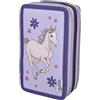 Scooli - Tripledecker Magic Horse - Astuccio per Studenti Riempito con Penne e Accessori di Alta qualità - Ideale per Scuola, Tempo Libero e in Viaggio - da 6 Anni