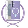 ANFAIRLACE Cover Cordino Compatibile con Samsung Galaxy S26 Plus, Viola | Custodia Trasparente Silicone Morbido Regolabile Antiurto Cuscino d'Aria Rinforza Angoli Chiaro Magnetico Case