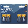 VARTA Longlife Power C Baby LR14 - Batterie alcalina, Made in Germany, Ideali per giocattoli, torce, lettori CD e altri dispositivi a batteria, Confezione da 4