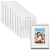 TXXATX 10 Pezzi Passepartout 13x18 cm Passepartout per Cornici Diametro Interno 8x12 cm Spessore di 1,5 mm Bianco per Cornici Foto Quadri Stampe d'Arte