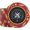 Bullets Playing Cards Carte da gioco Bullets, Janice, fiche da poker in plastica per set di poker, valore 5,4 cm di diametro, rosse, confezione da 25