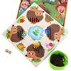 ZLLkeji Giochi Montessori Giocattolo Sensoriale Riccio Giochi Legno Bambini per Imparare la Matematica Giochi da Tavolo Bambini con Dadi Fine Motor Game