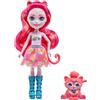 Enchantimals Sunshine Beach - Texie la Tigre e Sabre, bambola alla moda con lunghi capelli, costume e gonna e super amica cucciola da abbinare, giocattolo per bambini, 4+ anni, HXB97