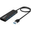 OBERSTER Hub USB C, multiporta USB C 4 in 1, con trasferimento dati veloce, adattatore hub USB 3.0, compatibile con computer desktop, MacBook Pro/Air, iMac, Surface Pro, e altri computer portatili