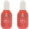 Sol Beauty Olio Corpo Secco Aroma Anguria, Aiuta ad Idratare e Ammorbidire la Pelle, Idratante Leggero Amico dei Vegani 2 x 45ml