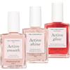 Manucurist Set Smalto Unghie Manucurist Active Icons Trio - Smalti Active Smooth 00, Shine, Raspberry - Trattamento illuminante e cura - Smalto Rinforzante Unghie - Cofanetto Regalo Donna